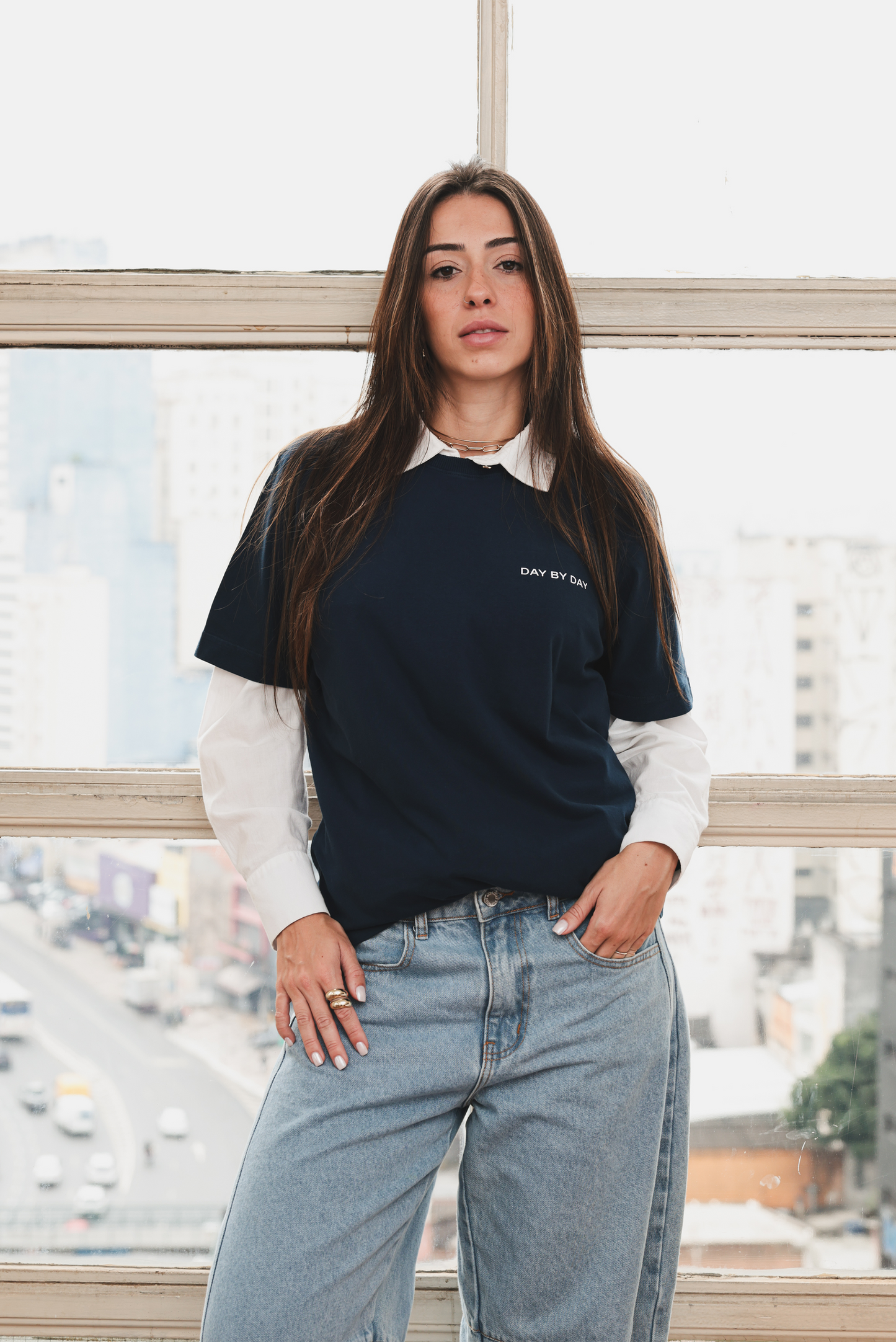 Camiseta Day By Day Azul