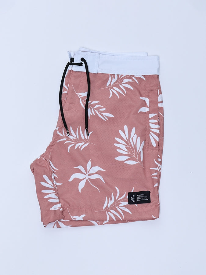 Boardshort Floral Salmão