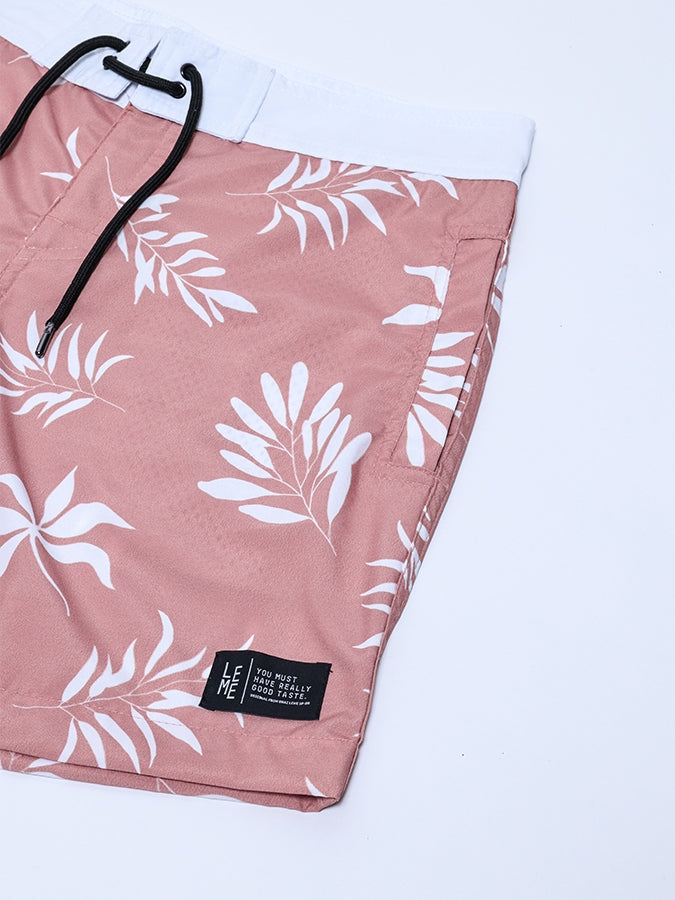 Boardshort Floral Salmão