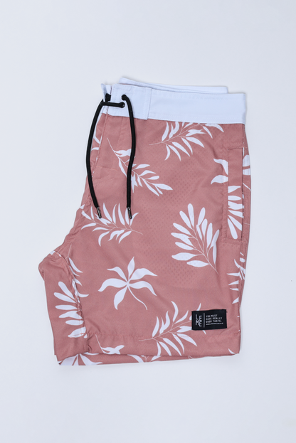 Boardshort Floral Salmão
