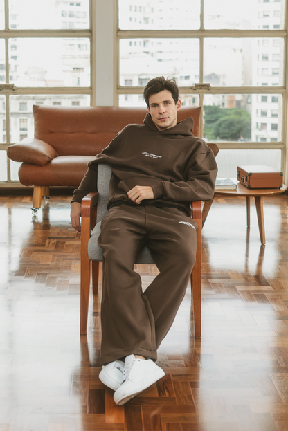 Calça Moletom Leme Community Marrom