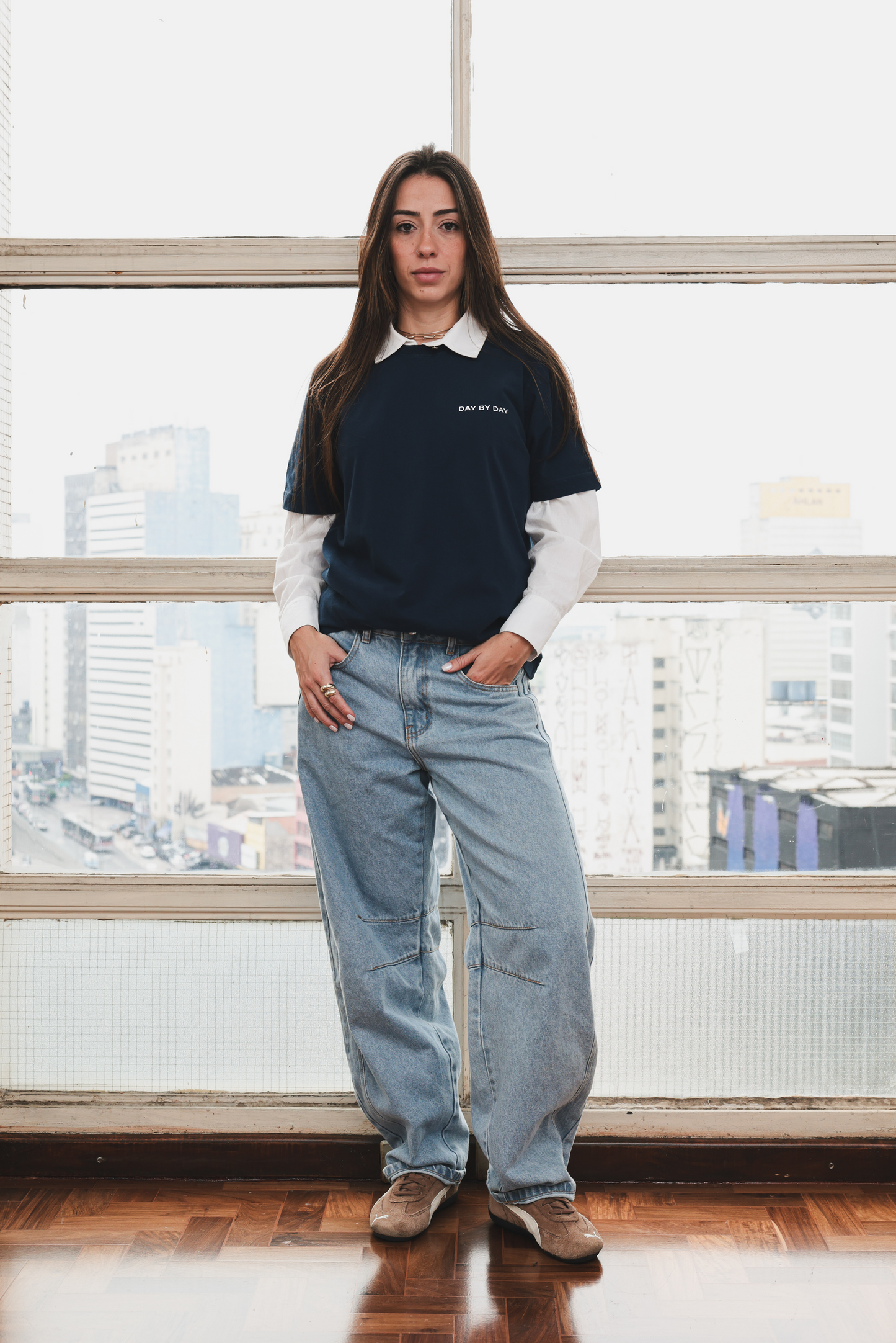 Camiseta Day By Day Azul