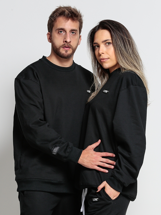 Leme - Moletom Oversized Black